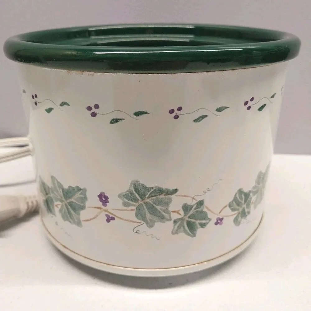 Vintage Rival Potpourri Crock Pot Electric Simmering Warmer Ivy Tested Works
